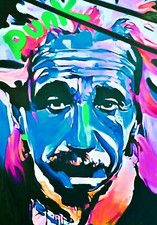 Albert Einstein Punk Blau XXL
