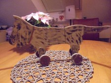 altes Holzspielzeug°°°Ziehtier°°°handgemacht°°°sooooo schön°°°Shabby°°°Hund°°°