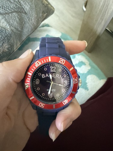 Armbanduhr uhr blau rot - in, blau-rot