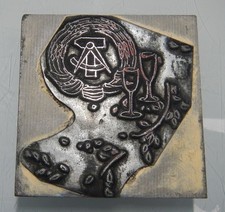 Druckplatte Stempel Blei DDR