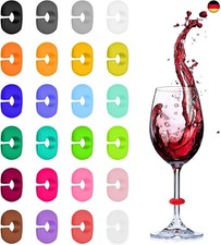 Airtailors Glasmarkierer Silikon, Glas Markierung Trinkgläser, Glasmarker, 24 