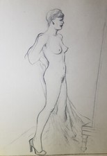 Erotische Zeichnung, um 1920