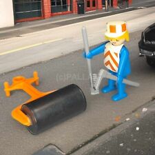 PLAYMOBIL 3314 STRASSEN-BAUARBEITER MIT WALZE KLICKY BAUSTELLE / 1975