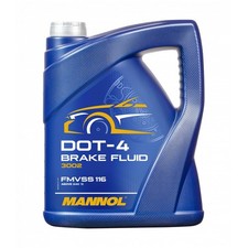 MANNOL DOT 4 Brake Fluid Bremsflüssigkeit, FMVSS 116, ISO 4925 Class 4, 5 Liter