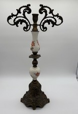 Kerzenständer MOD. DEP. Made in Italy, 50cm Keramik Rose, Antik, Bronze