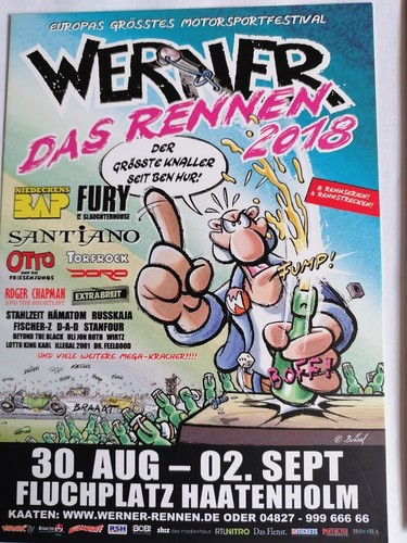Postkarte werner das rennen - werner,