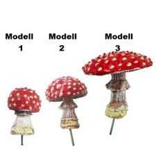 Pilz Pilze Fliegenpilz Fliegenpilze Gartendeko Polyresin stecken  stellen