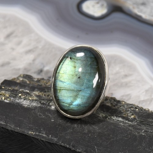 Labradorit ring 925er silber - labradorit, ring,