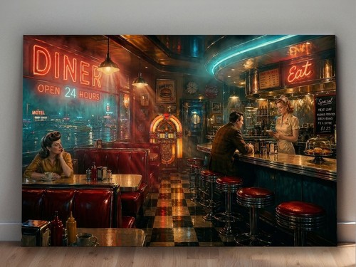 American diner leinwandbild - american,