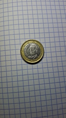 Eine euro münze porträt - eine, 1-euro-münze.