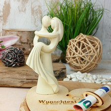 Geldgeschenk Hochzeit Brautpaar cremefarben - Geschenkidee personalisiert Gravur
