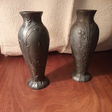 2 Vasen Jugendstil Kayserzinn