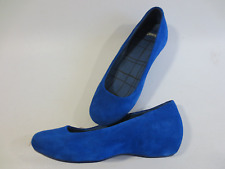 CAMPER Ballerinas verdeckter Keil 38 Echtleder blau wie NEU /14