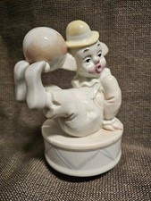 Spieluhr Clown Porzellan