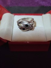 Schlangen Ring In Massiv 925