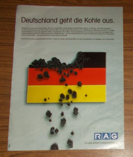 Seltene werbung ruhrkohle - ruhrkohle, ag