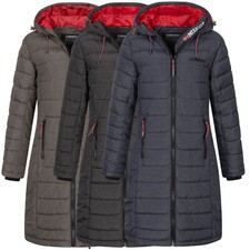 Damen Winter Jacke  Stepp Mantel Kapuze Lange Steppjacke Winter parka