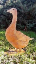 Edelrost Gartenfigur Gans 70cm