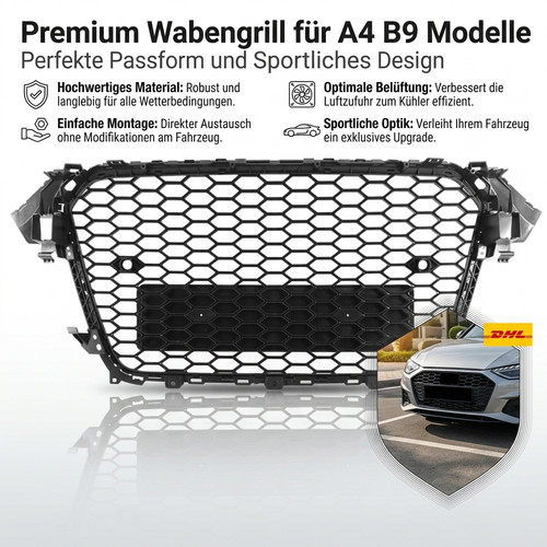Glänzender kühlergrill - glänzender,