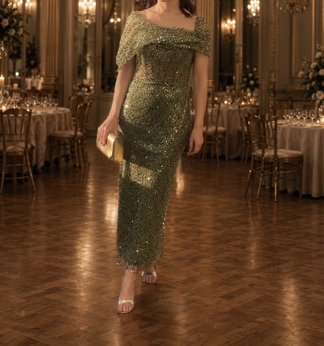 Boutique abendkleid khaki - abendkleid,