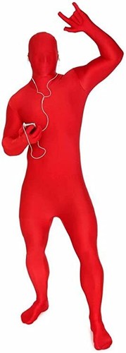 Rotes morphsuit kostüm - rotes,
