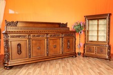 Nr.1996a+b Restauriert Sideboard,Vitrine Antik ca.1910-1930 Eiche Vollholz
