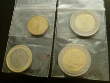 Münzen Monaco: 2x 2 Euro (2001) / 1 Euro (2001) / 10 Cent (2002)
