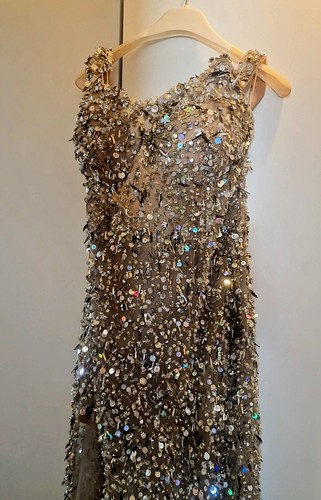 Damen abendkleid lang gold - lang,