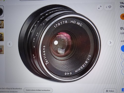 7artisans 25mm objektiv - f1.8,