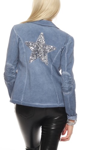 Damen blazer sweatblazer - sweatblazer, stern