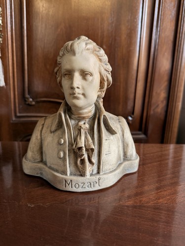 Mozart vintage büste - mozart, gips