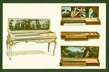 Lithographie anno 1892 - historische Musikinstrumente - Clavichord Klavichord