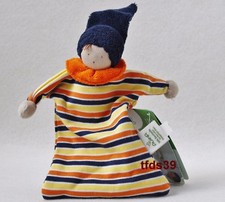 Alana Puppe blau gelb orange NEU Waldorf Schmusetuch Kuscheltuch (T140)
