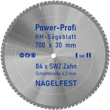 HM-Kreis-Sägeblatt 700 x 30 mm 84 x SWZ Super-Wechselzahn für Wippsäge Kreissäge