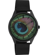 SALE Oozoo Design Vintage Damenuhr Milanaisearmband black/peacock Ø38mm C10253