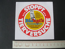 Biokat's Katzenhygiene STOPPT TIERVERSUCHE Sticker Aufkleber Reklame Werbung