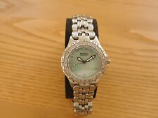FOSSIL blue AM-3478 10 ATM Edelstahl Zirkonia/Swarovski Top-Zustand Batterie neu