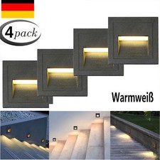 4stk LED Wandeinbauleuchte Stufenlicht Treppenbeleuchtung Lampe Außen 230V IP65