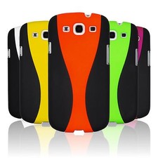 Hardcase für Samsung Galaxy S3 Hülle  gummiert + 2 Schutzfolien