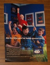 Seltene Werbung HUGGIES PULL-UPS DRYNITES Windeln Bettnässen #2 2002