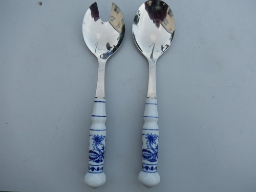 Zwiebelmuster salatbesteck - zwiebelmuster,