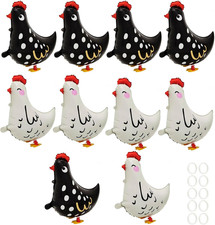 10 Hühner Folienballons