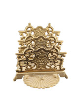 Antiker Briefständer Messing ?️ Jugendstil Vintage Deko Briefhalter Goldfarben