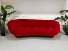 Ligne Roset Ploum Designer Sofa Rot Couch 4 Sitzer