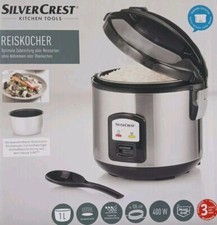 SilverCrest Reiskocher mit Dampfgareinsatz 400 Watt Reis Kocher Dampfgarer