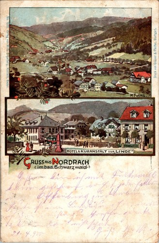 Litho gruss aus nordrach - gruss,