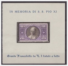 VATICAN 1939 - PIO XI° FLYER