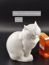 Herend Weiss Katze Porzellan