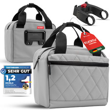 MIVELO Fahrrad Lenker Tasche für KLICKfix inkl. Lenker-Adapter GRAU