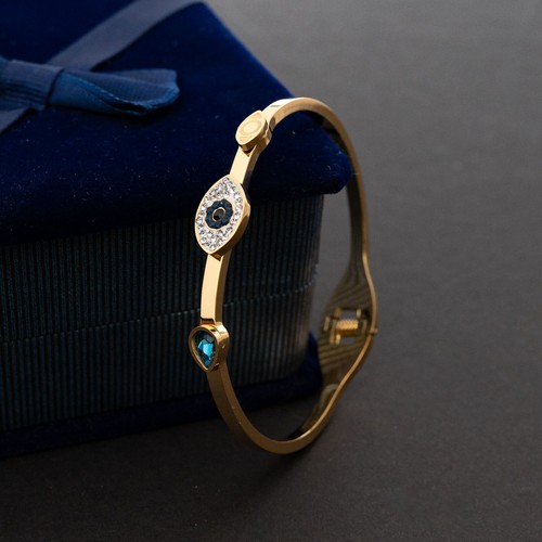 Armreif edelstahl nazar auge - armreif,